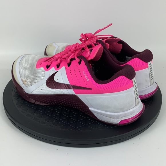 Nike Metcon 2 White/Pink/Maroon Training Shoes 821913-106 Women's Size 8 - Picture 7 of 14